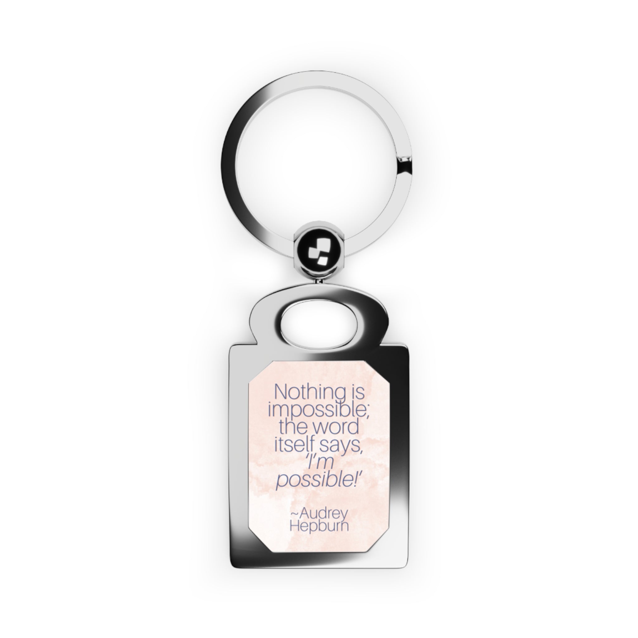 Keyring - "Nothing is impossible" - Audrey Hepburn quote